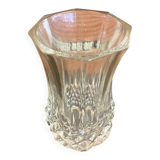 Ancient crystal d'arques vase model longchamp médicis moulded glass vintage