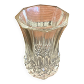 Ancient crystal d'arques vase model longchamp médicis moulded glass vintage