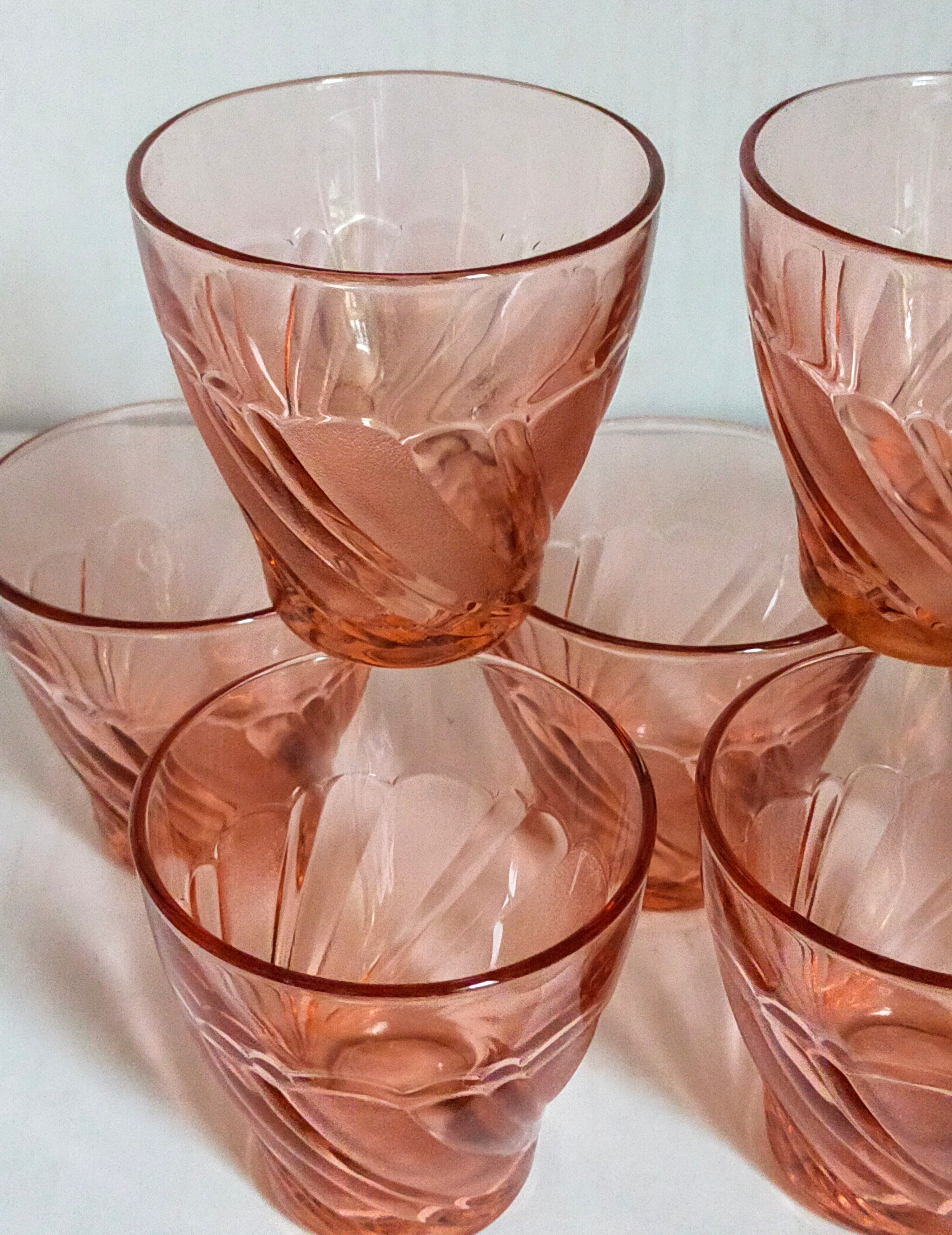 Nine Vereco glasses in Rise glass 80s