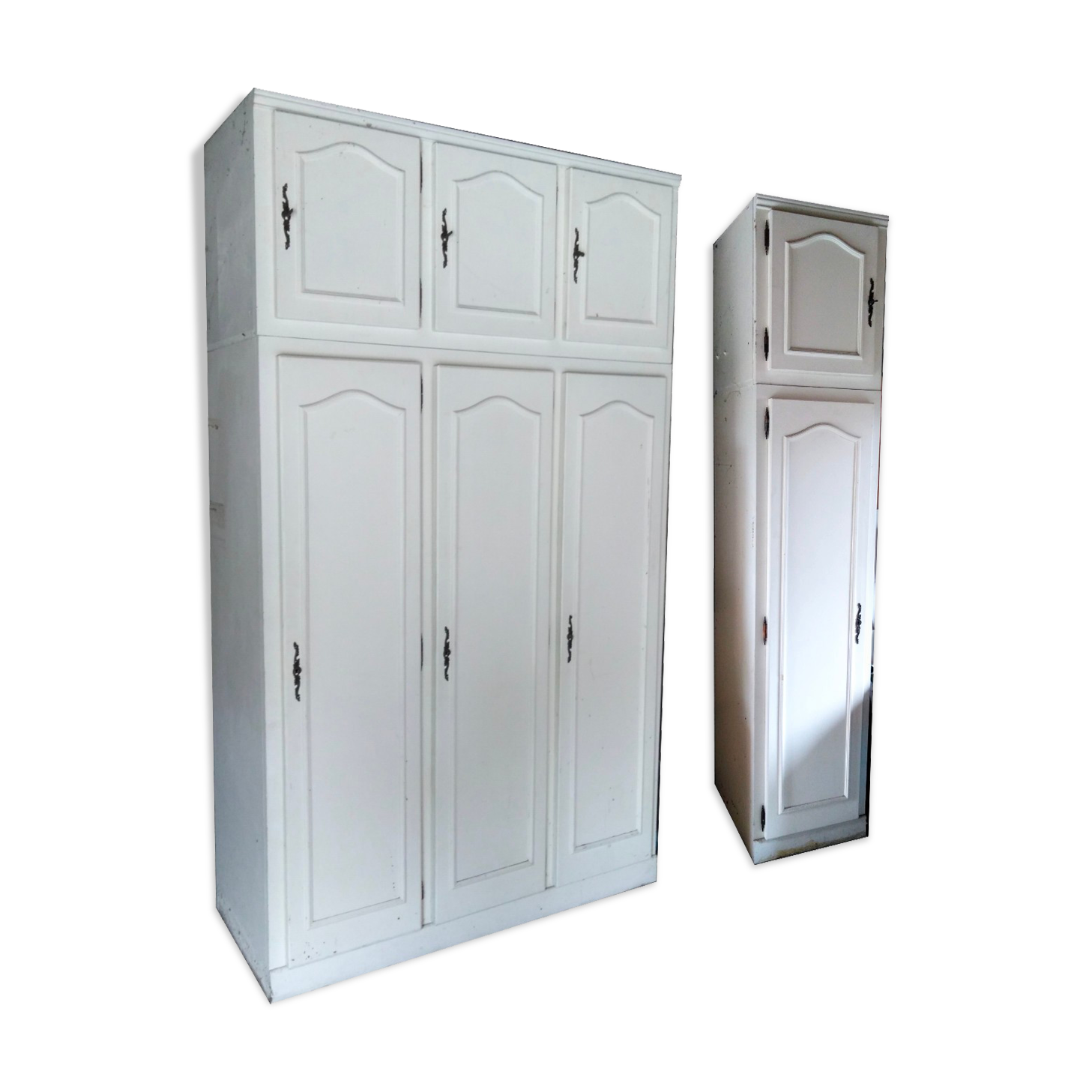 Armoire blanche bois massif Selency
