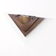 Dutch Design copper colored wall lamp with glass, Dijkstra 1980s