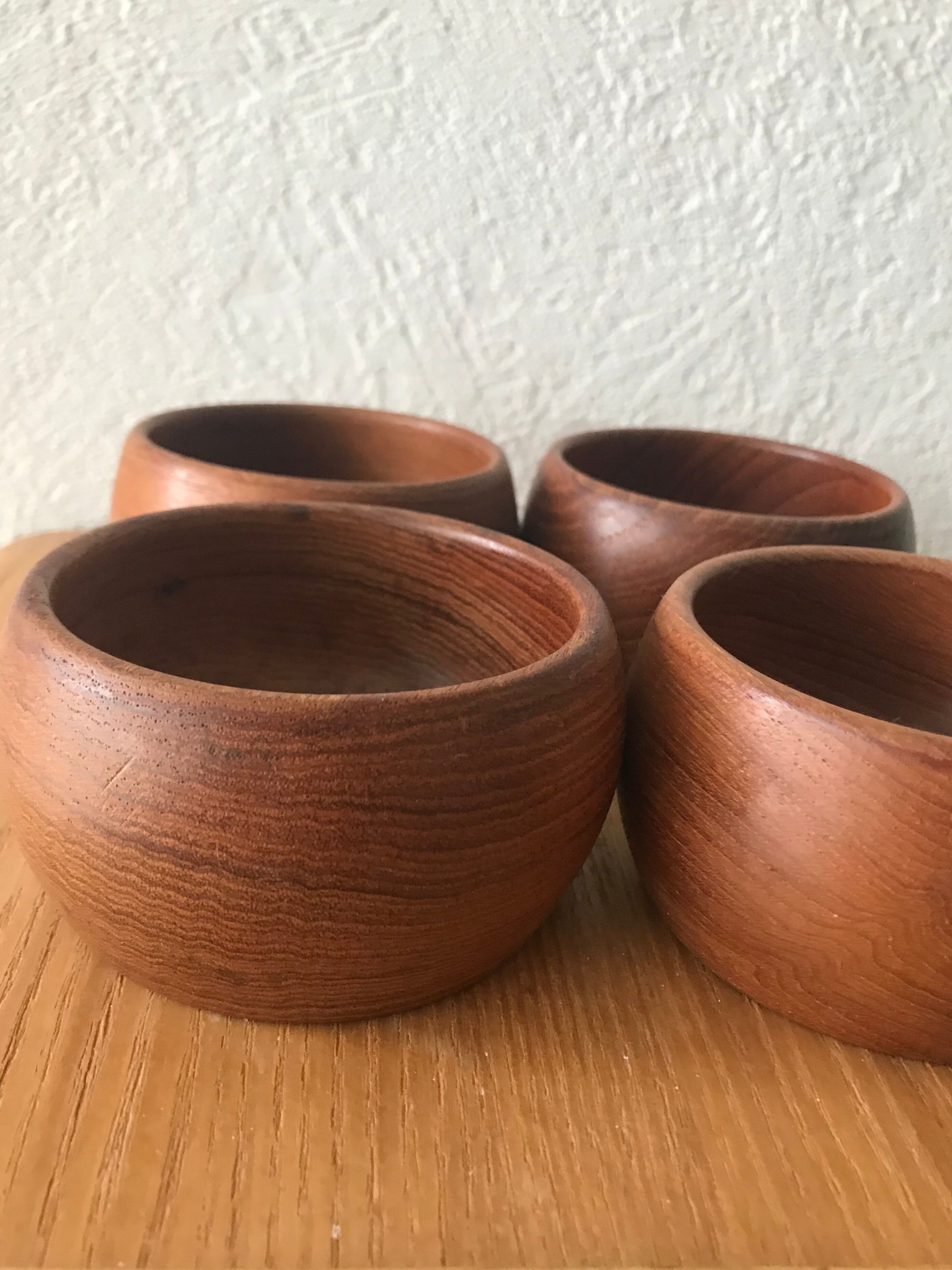 4 Scandinavian teak bowls
