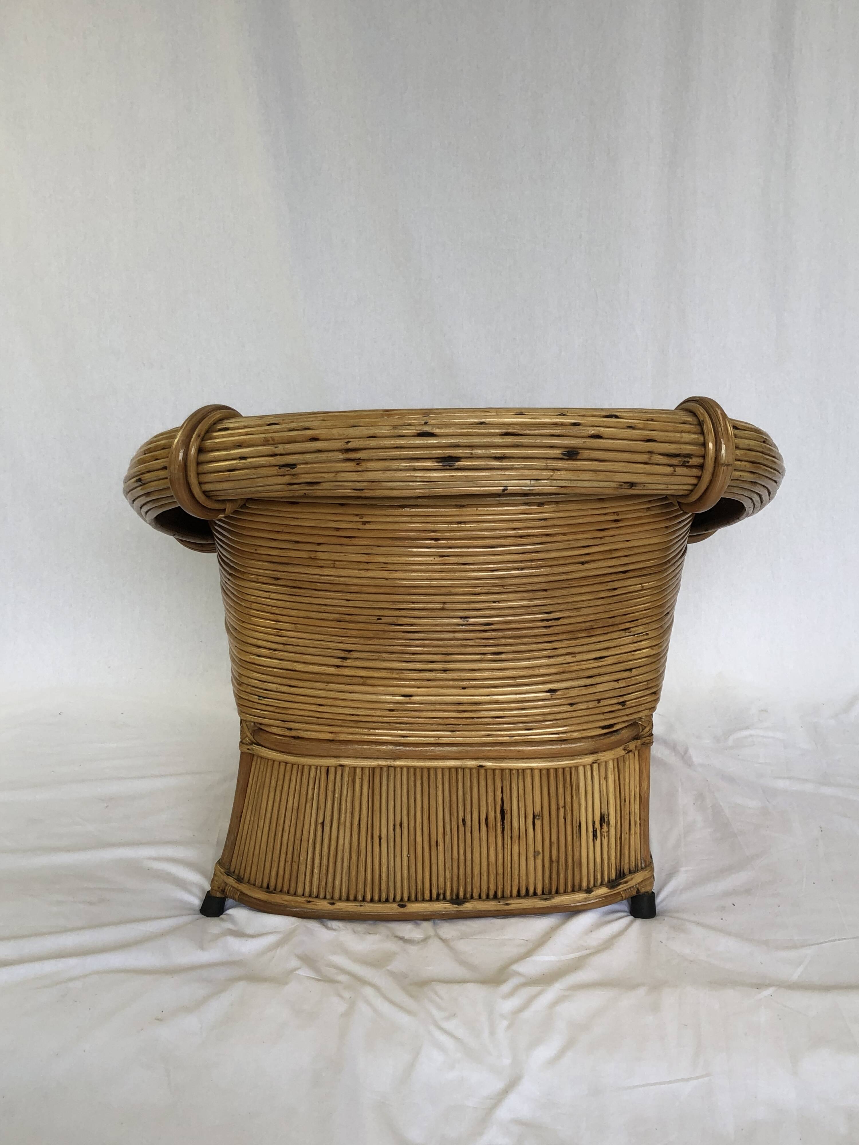 Fauteuil vintage en rotin
