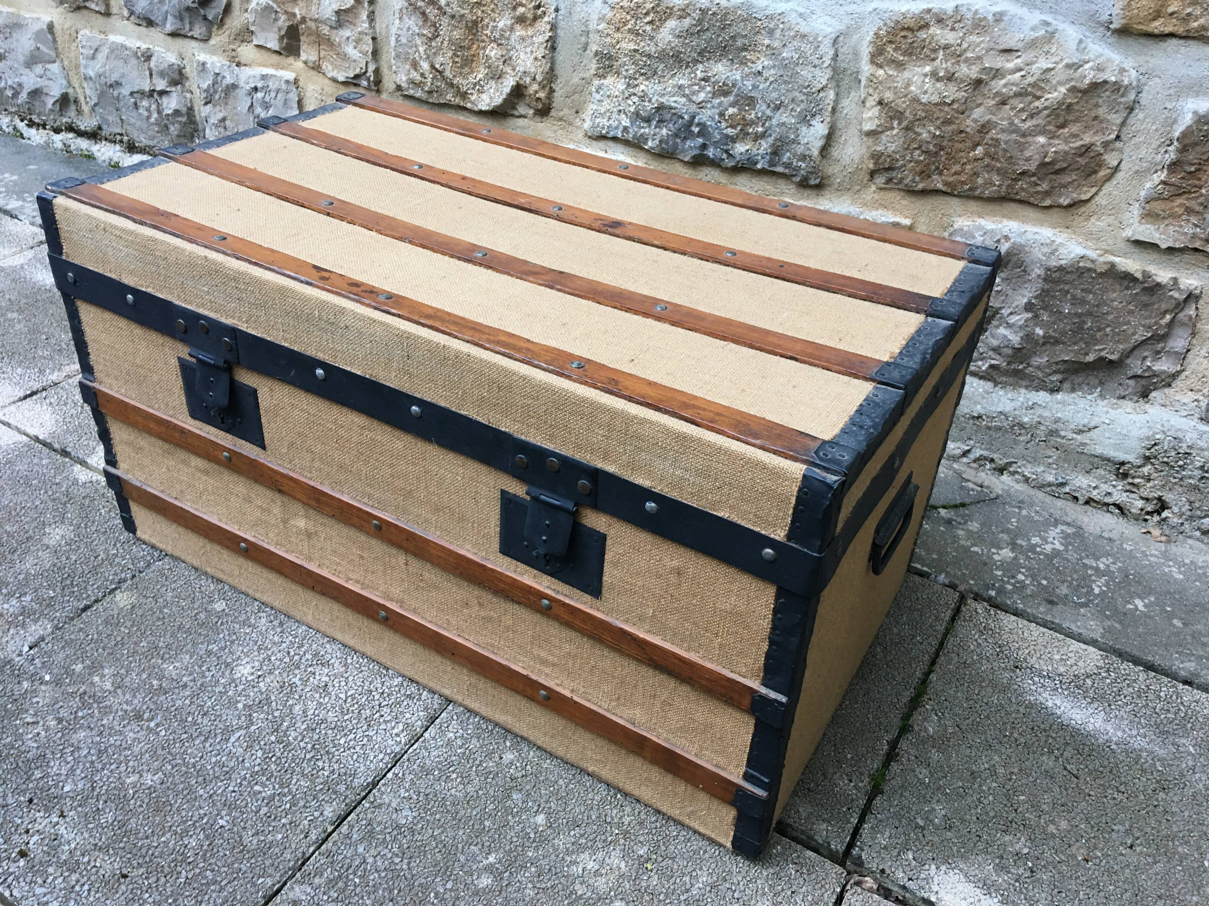 19th-century travel trunk