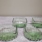 4 coupelles art déco en verre