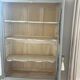Antique French carved display cabinet with wire mesh doors