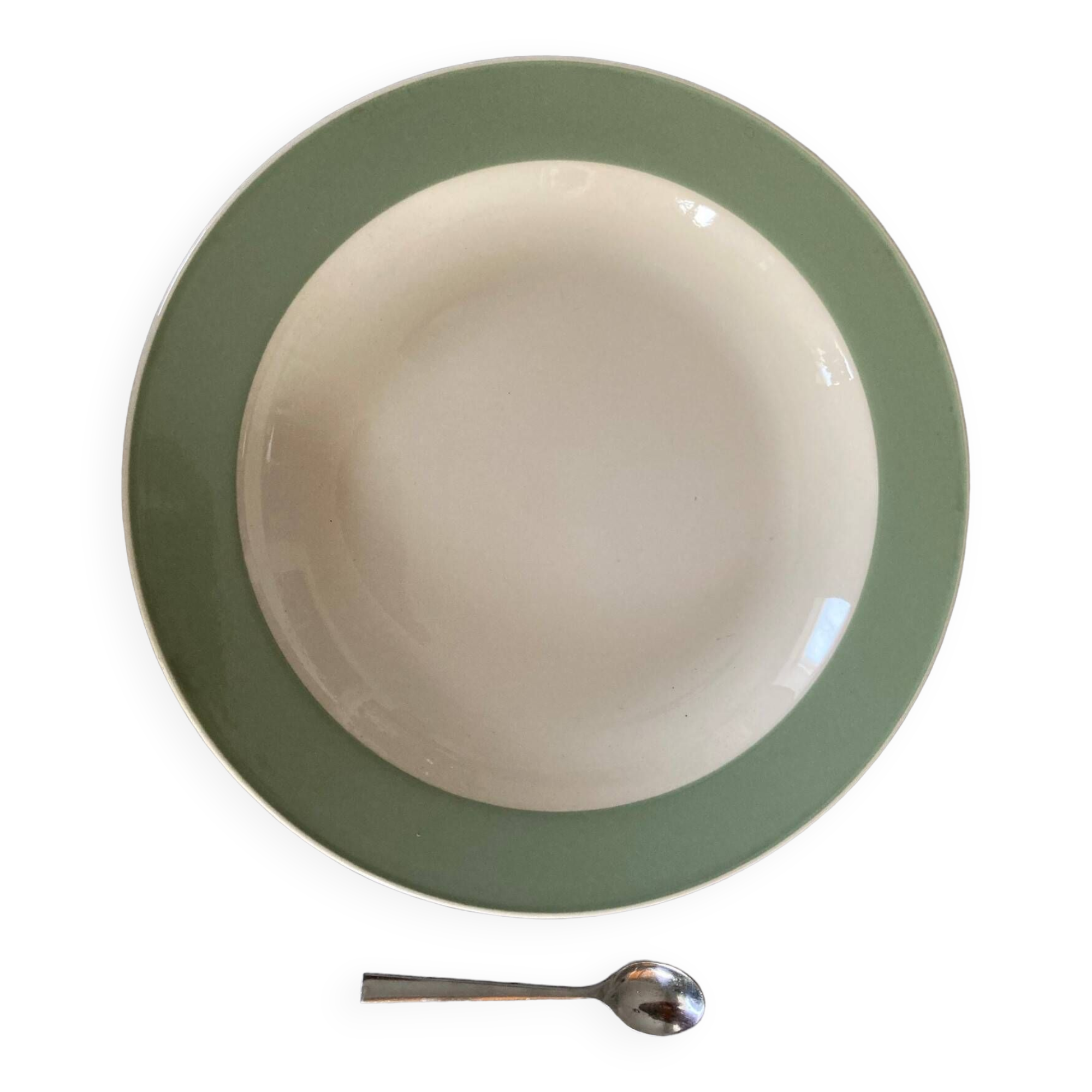 Large vintage Celadon green hollow dish Villeroy and Boch
