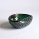 Gold flecked green bullicante and filigrana bowl, Murano 1950.