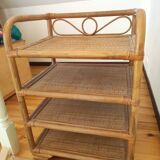 Rattan shelf