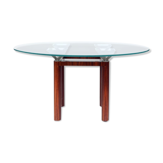 Table de réunion ronde en verre
