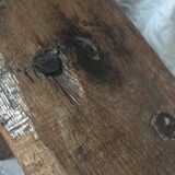 Crude wooden tripod stool