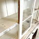 Vintage brocant White painted Kitchen display cabinet