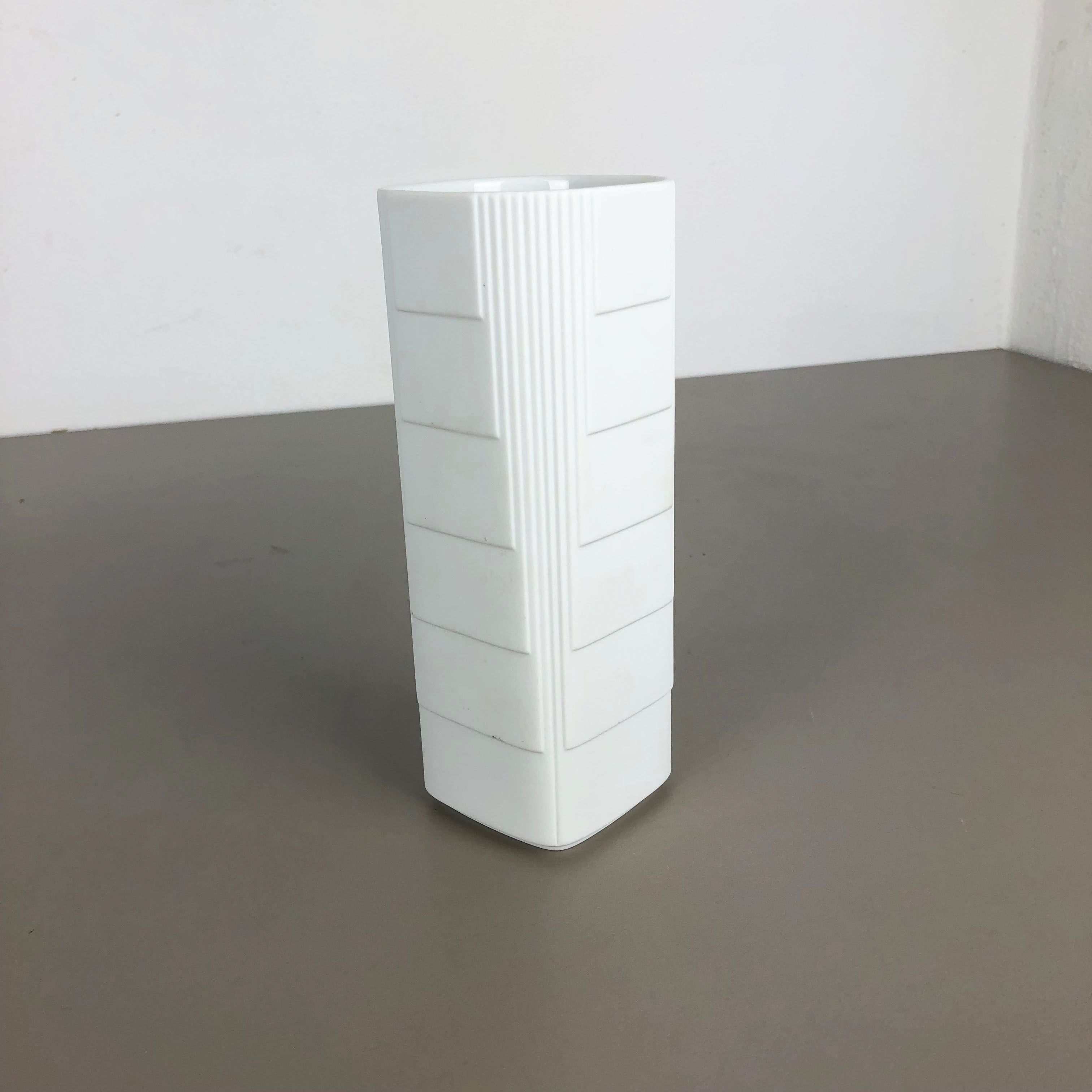 Original porcelain op art vase by Christa Galtz for Rosenthal Germany, 1970s