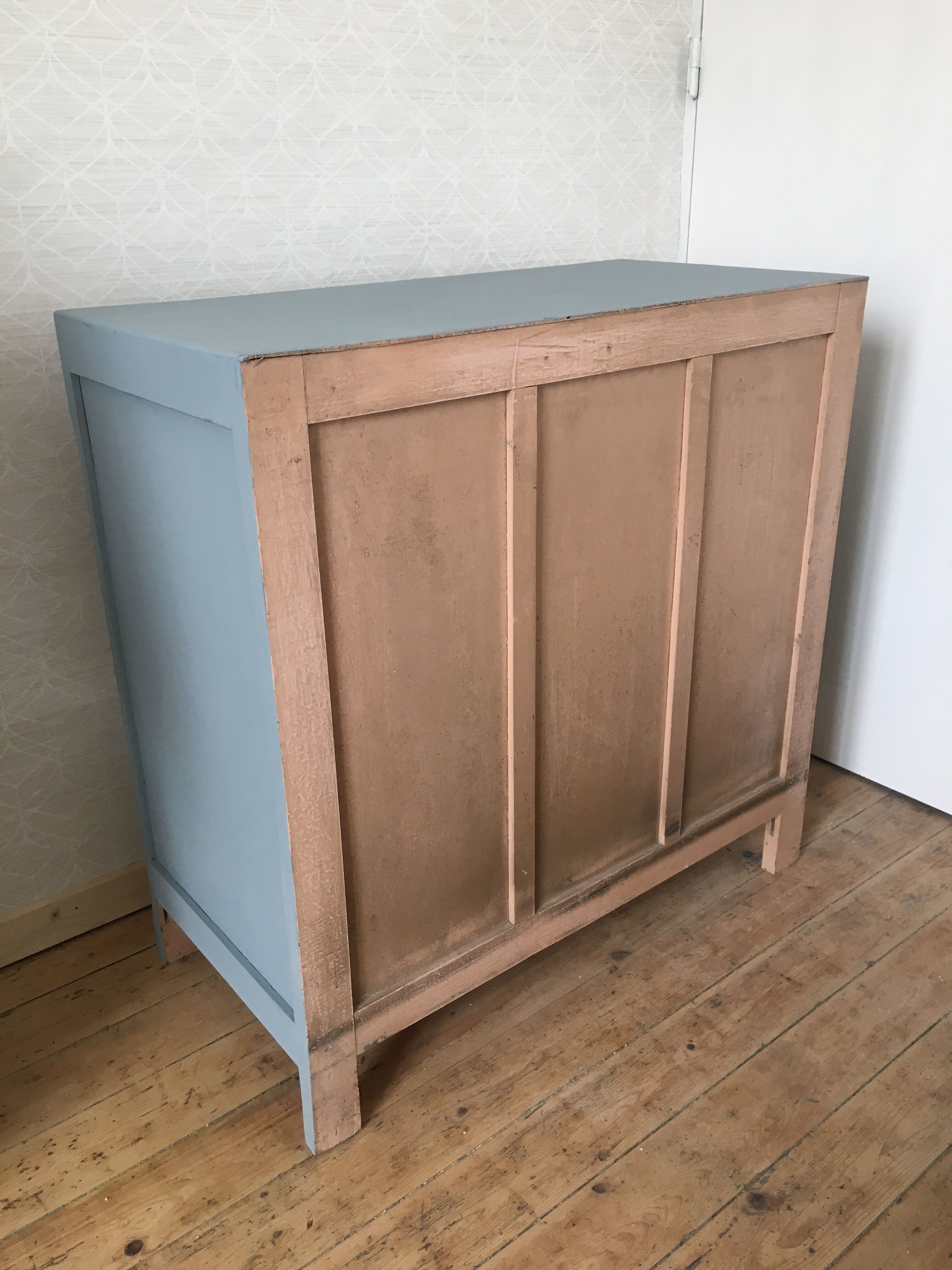 Vintage dresser 3 gustavian grey drawers