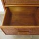 Vintage - sideboard - chest of drawers - woven rattan chest of drawers - wood - bamboo - 80s