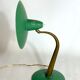 Mid-cenrury Italian Modern brass and green lacquer table lamp from 50s