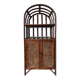 Vintage rattan and caning shelf bookcase