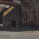 Jean Robert Ithier (1904-1977) Ars en Ré, View of the church, oil on canvas signed