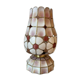 Vintage shell and brass lamp