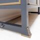 Double-bodied sideboard in grey lacquered wood - one pair available (A)