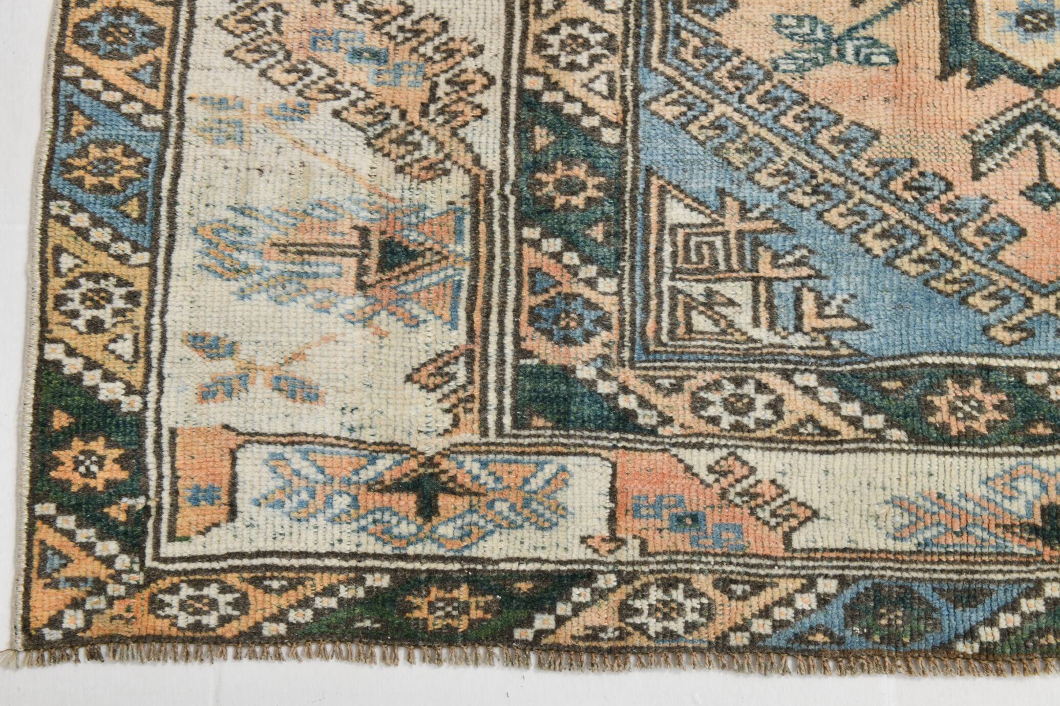 4x5 Green & Blue Small Persian Rug, 130x165Cm