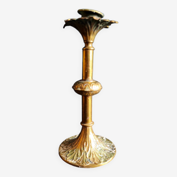 Antique French bronze candlestick