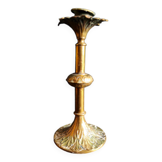 Antique French bronze candlestick