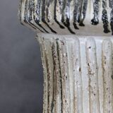 1970s Czechoslovak brutalist ceramic vase, large textured mid-century pottery