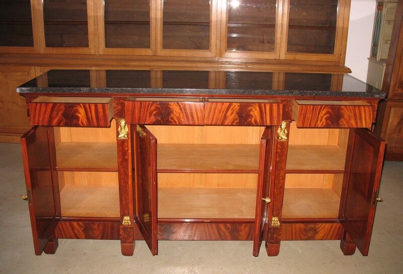 "Return from Egypt" style enfilade 20th mahogany