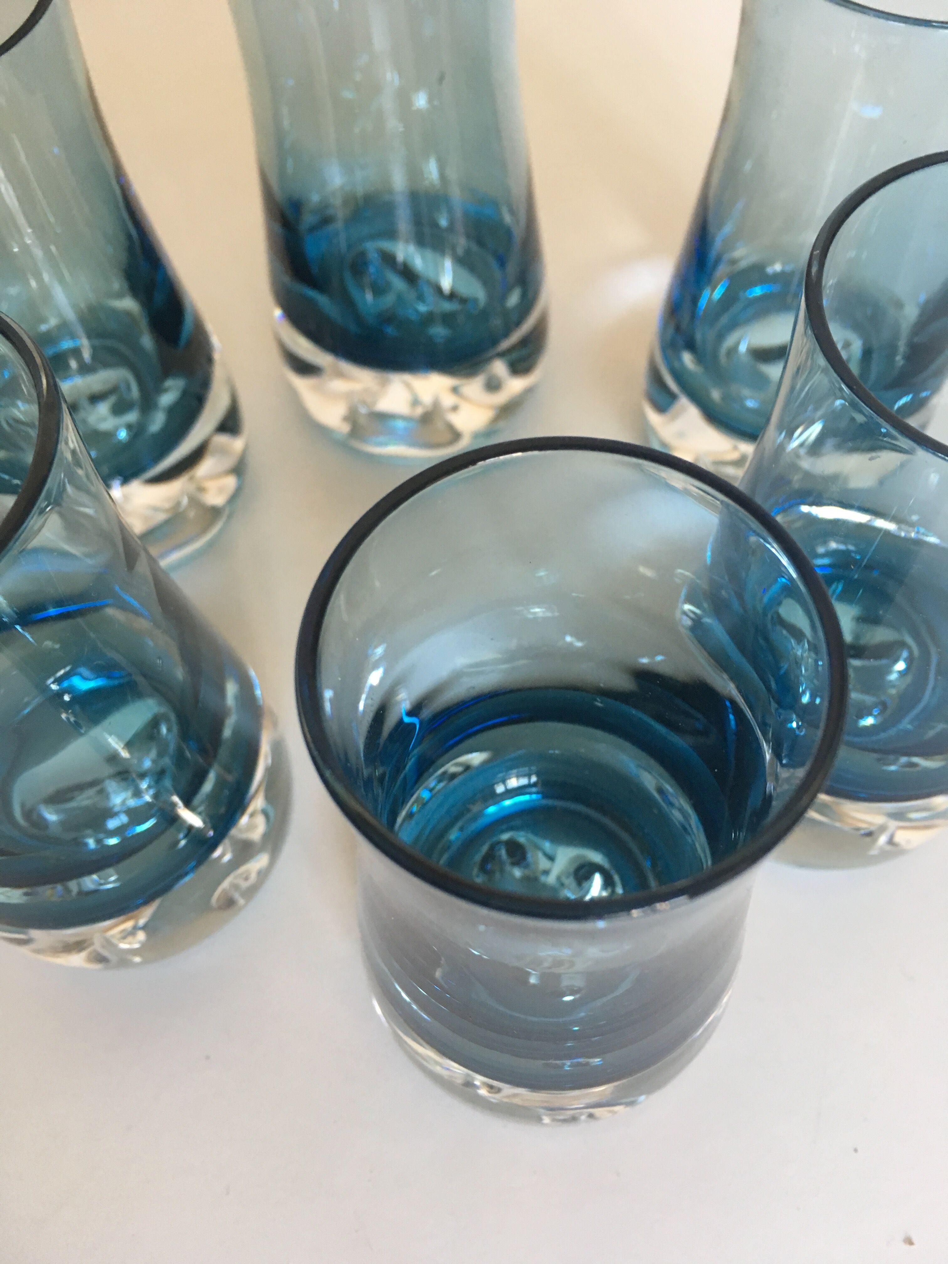 Set of glasses shots 60s Sweden