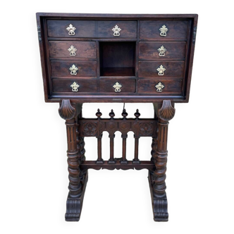 Spanish Vargueno Walnut Cabinet
