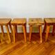 Table et 4 tabourets de Charlotte Perriand, les Arcs, 1960s