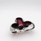 Trilobe Murano Sommerso Ruby Red & Solid Crystal Pocket Vase