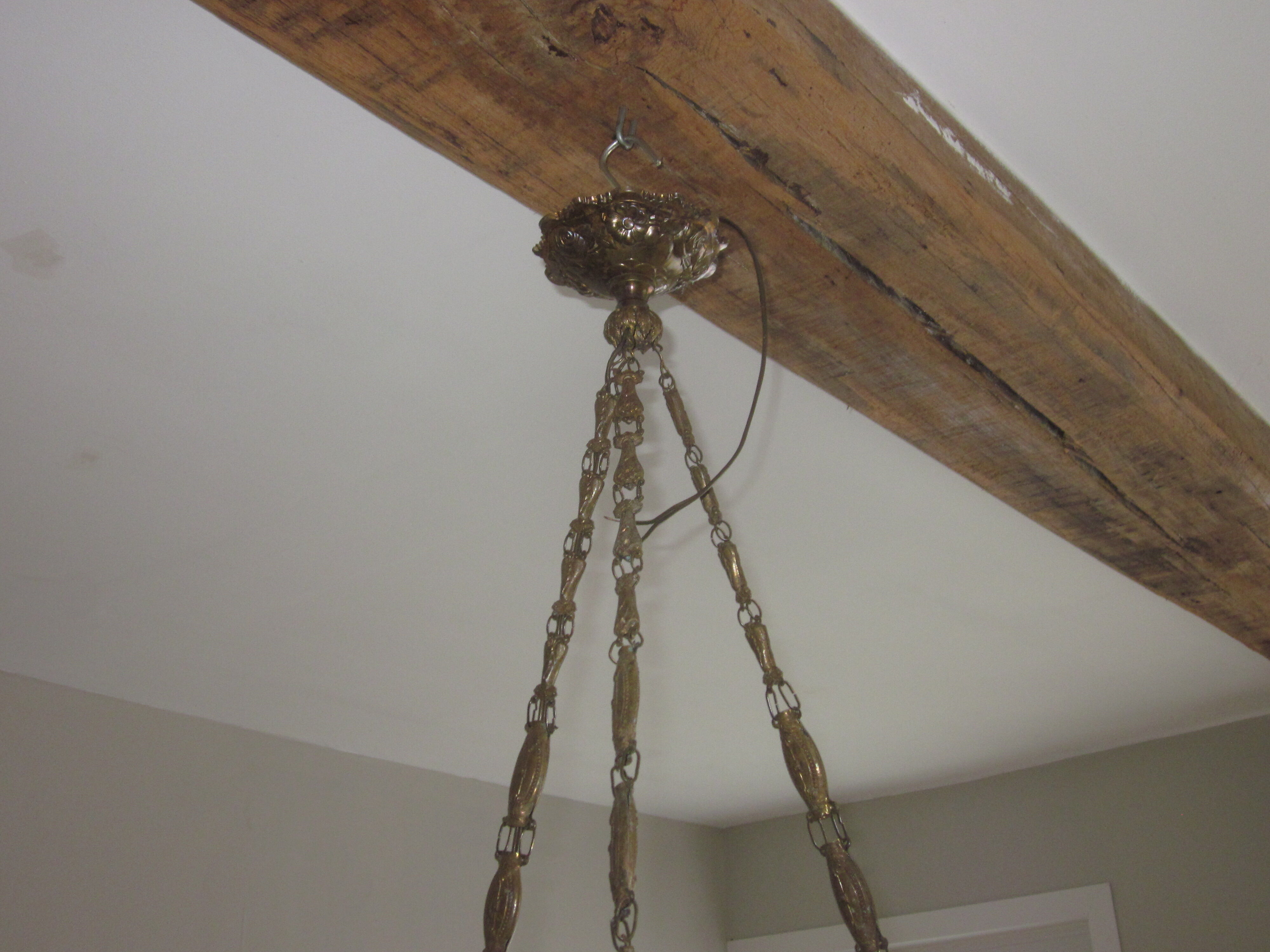 Suspension des annèes 30 en verre moulè