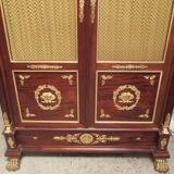Acajou Library of Cuba Scd Empire decorated with 50 gilded bronzes
