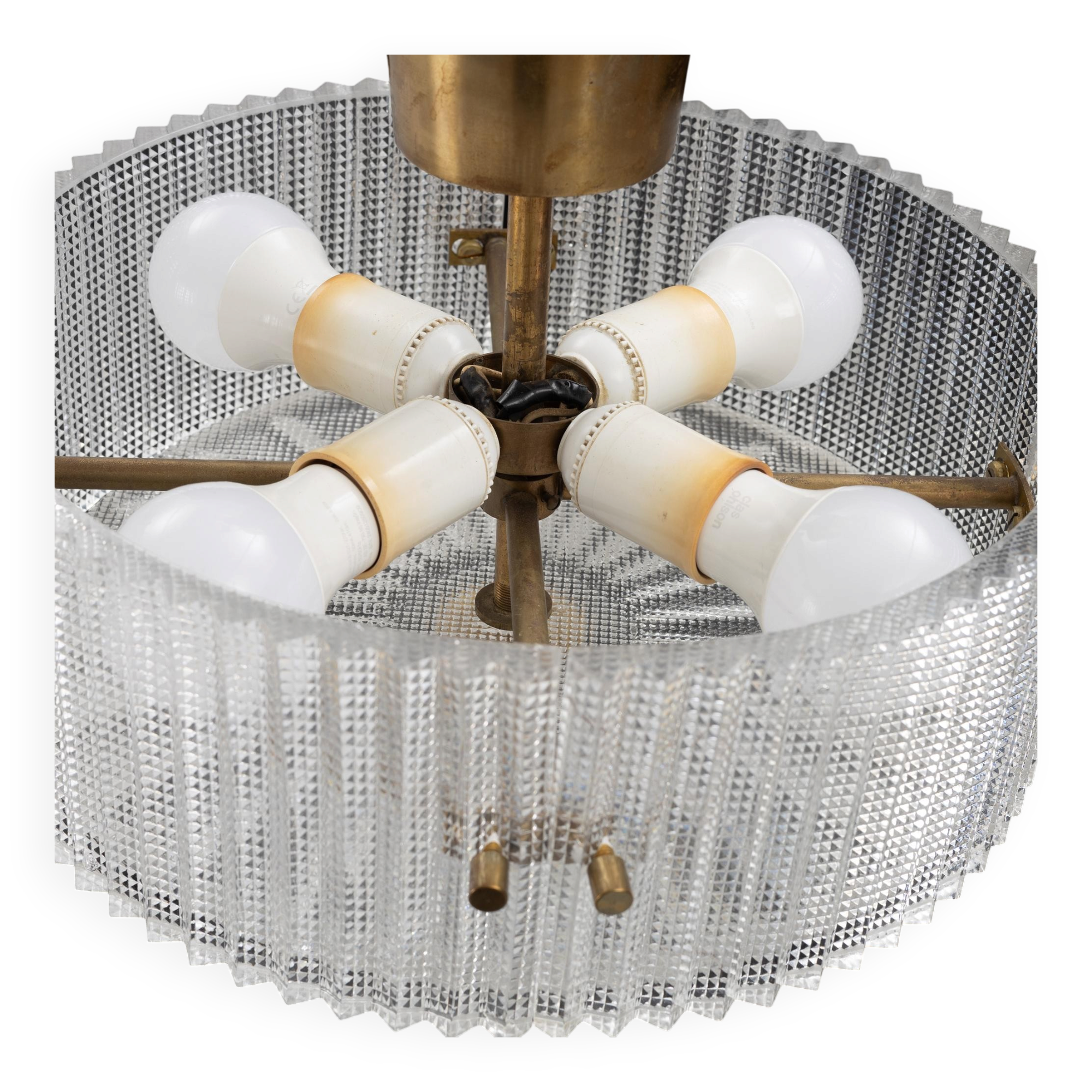 Cellar lamp by Carl Fagerlund for Orrefors, Sweden, 1960, labelled.