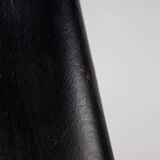 Pair of Matteo Grassi MG5 chairs in black leather and chrome