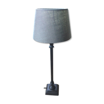 Metal lamp with lampshade