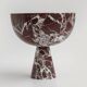 XL Rosso Levanto marble pedestal bowl