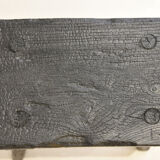 Stool wood finish wood burned with treatment shou-sugi-ban