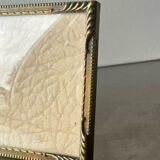 Pair of Art Deco Gold colored frames in different sizes Convex glasses