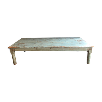 Coffee table in exotic wood, patinated