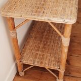 Vintage rattan console