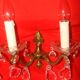 applique bronze et cristal à 2 bras de lumière