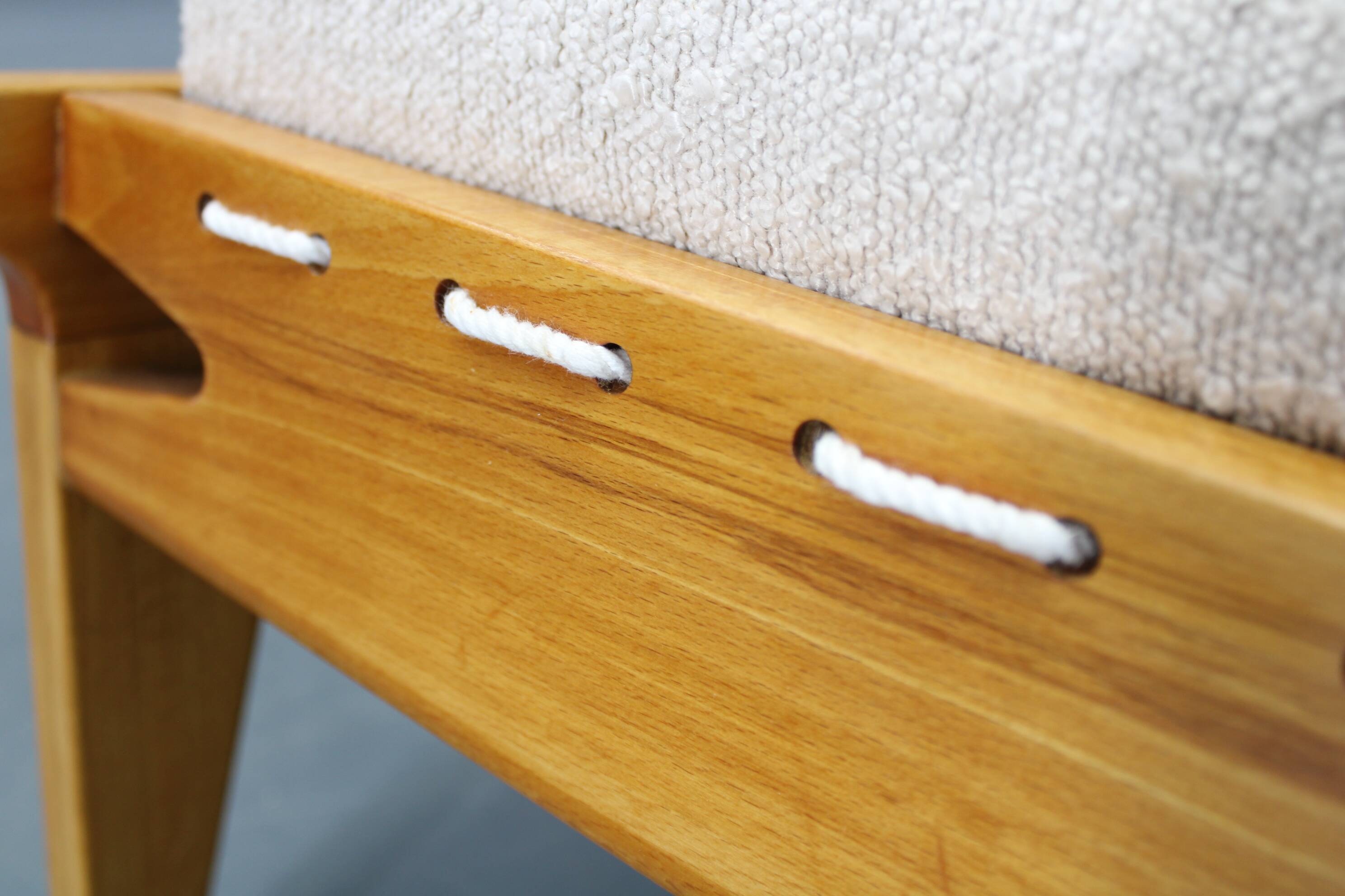 1950s pair of restored Uno and Osten Kristiansson "Hunting" chairs and ottoman