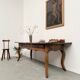 19th century walnut drapery table 2m1