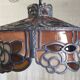 Tiffany-style glass and lead suspension - mid 20th century.