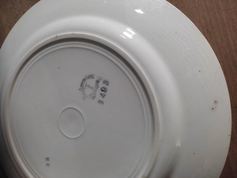 Flat plates blue flower Badonviller