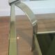 Table basse en chrome à double plateau en verre