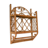 Rattan wall shelf